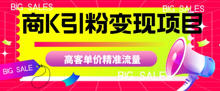商K引粉变现项目，高客单价精准流量【揭秘】-第二象限