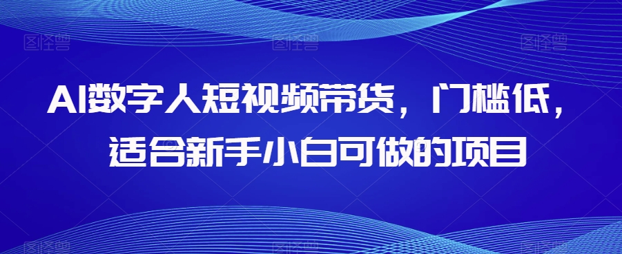 AI数字人短视频带货，门槛低，适合新手小白可做的项目-第二象限