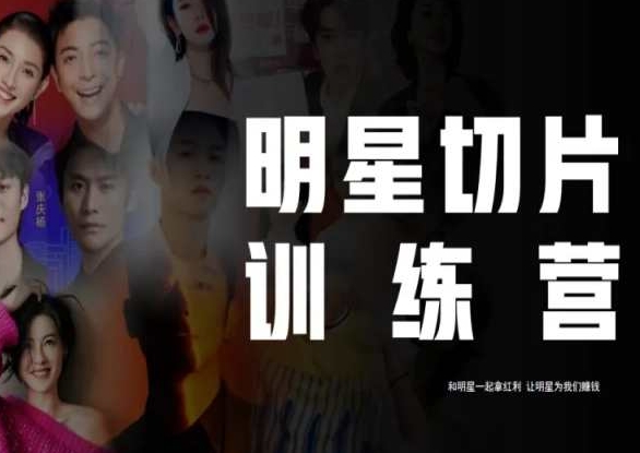 王子·明星切片线上训练营（2023），和明星一起拿红利，让明星为我们赚钱-第二象限
