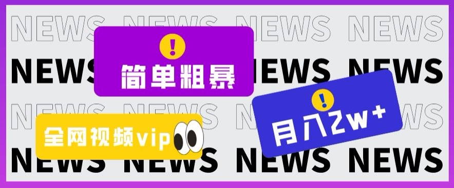 简单粗暴零成本，高回报，全网视频VIP掘金项目，月入2万＋【揭秘】-第二象限
