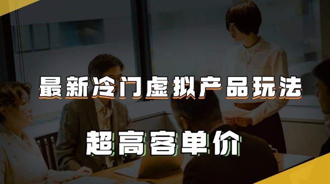 最新冷门虚拟产品玩法，超高客单价，月入2-3万＋【揭秘】-第二象限