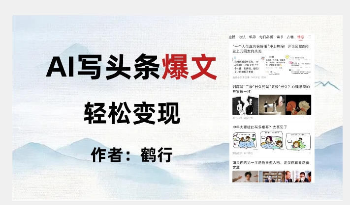 暴力拆解AI写头条爆文，轻松日入500+-第二象限