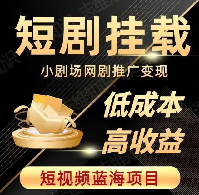 2023短视频蓝海项目，抖音快手短剧推广变现教程，低成本高收益-第二象限