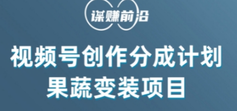 视频号创作分成计划水果蔬菜变装玩法，借助AI变现-第二象限