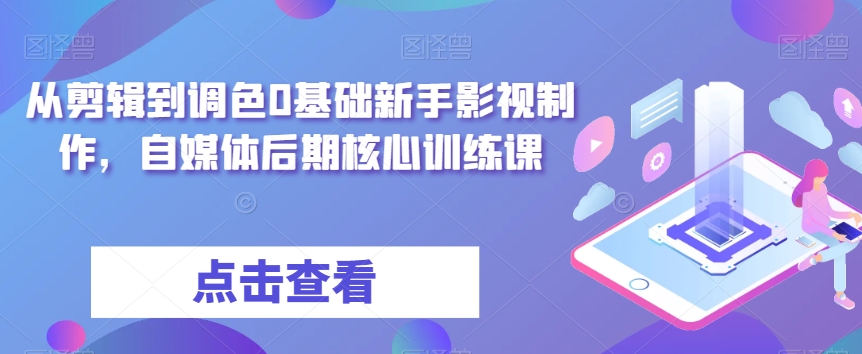 从剪辑到调色0基础新手影视制作，自媒体后期核心训练课-第二象限