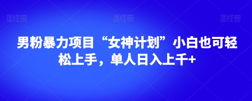 男粉暴力项目“女神计划”小白也可轻松上手，单人日入上千+【揭秘】-第二象限