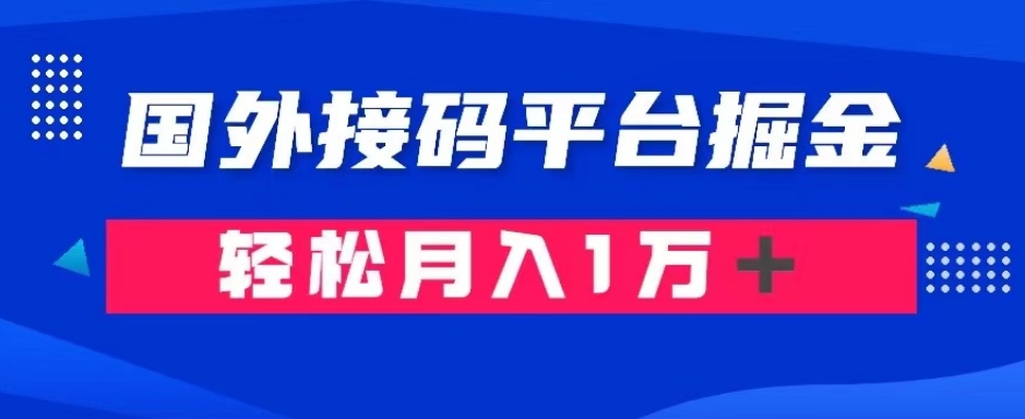 通过国外接码平台掘金：成本1.3，利润10＋，轻松月入1万＋【揭秘】-第二象限