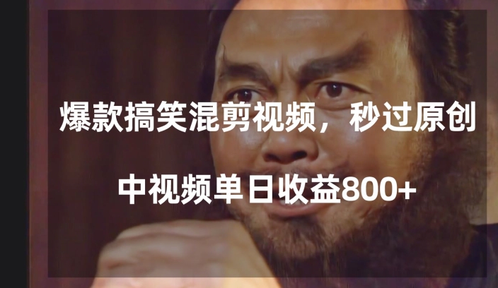 爆款搞笑混剪视频，百分百过原创，单日中视频播放收益800+【揭秘】-第二象限