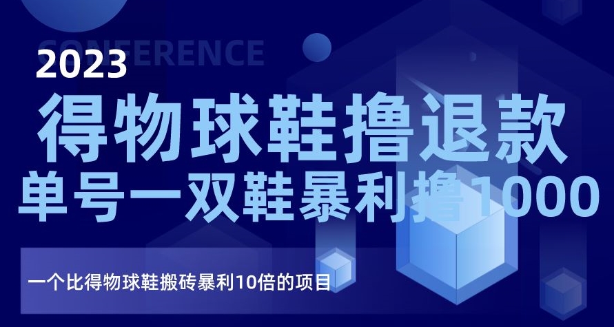 2023得物球鞋撸退款，单号一双鞋暴利撸1000，一个比得物球鞋搬砖暴利10倍的项目【揭秘】-第二象限