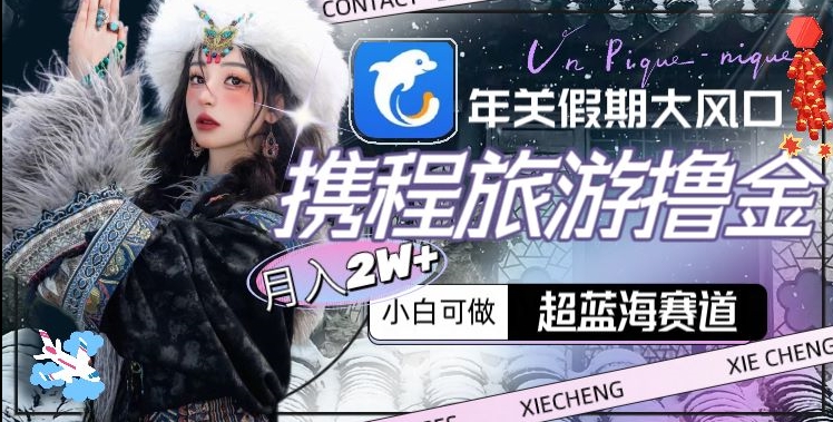 年关假期大风口，携程旅游撸金，超蓝海赛道,月入2w+【揭秘】-第二象限
