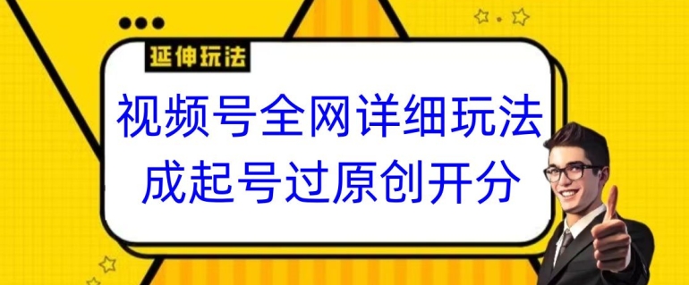 视频号全网最详细玩法，起号过原创开分成，单号日入300+【揭秘】-第二象限