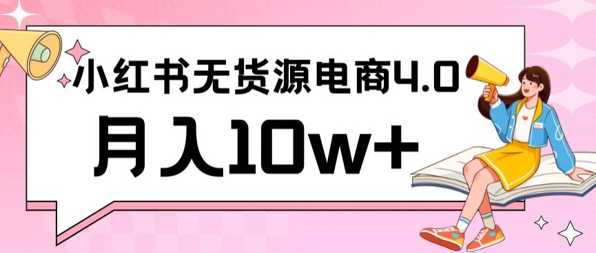 小红书新电商实战，无货源实操从0到1月入10w+联合抖音放大收益【揭秘】-第二象限