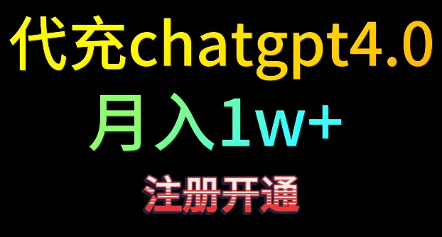 代充chatgpt4，日入500+，精准引流，暴力变现【揭秘】-第二象限