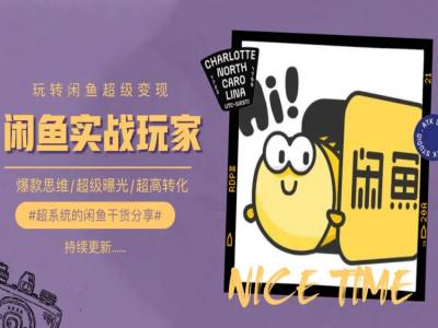 手把手教你0到1系统玩转闲鱼变现，爆款思维/超级曝光/超高转化-第二象限
