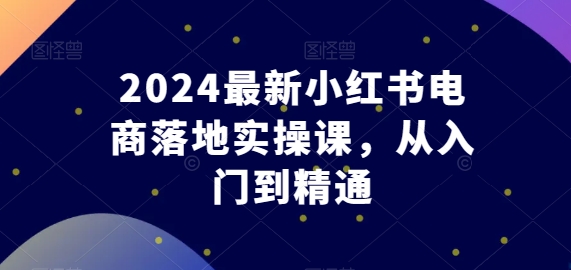 2024最新小红书电商落地实操课，从入门到精通-第二象限
