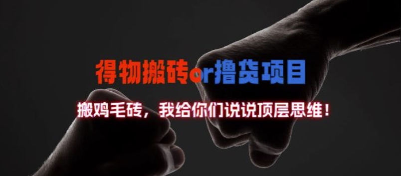 得物搬砖撸货项目?掰下数据，我给你们说说顶层思维【揭秘】-第二象限