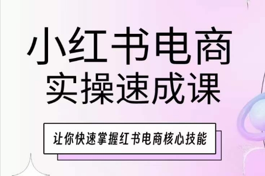 小红书电商实操速成课，让你快速掌握红书电商核心技能-第二象限