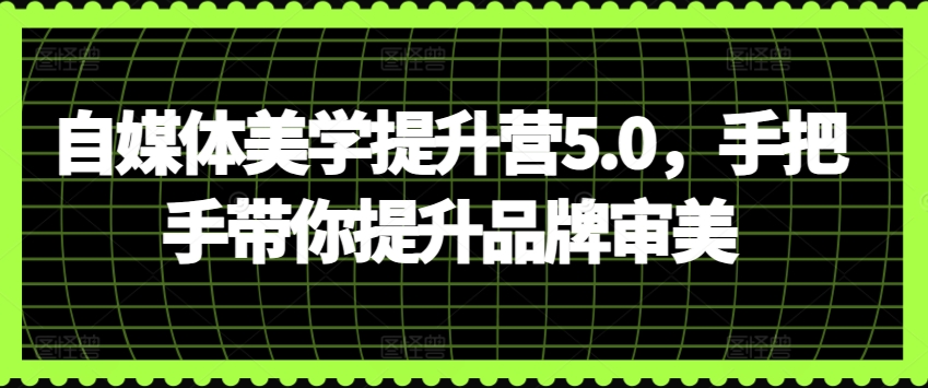 自媒体美学提升营5.0，手把手带你提升品牌审美-第二象限