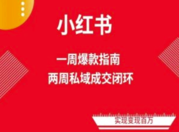 爆款小红书免费流量体系课程(两周变现)，小红书电商教程-第二象限