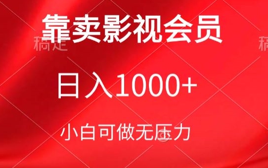 靠卖影视会员，日入1000+，落地保姆级教程，新手可学【揭秘】-第二象限