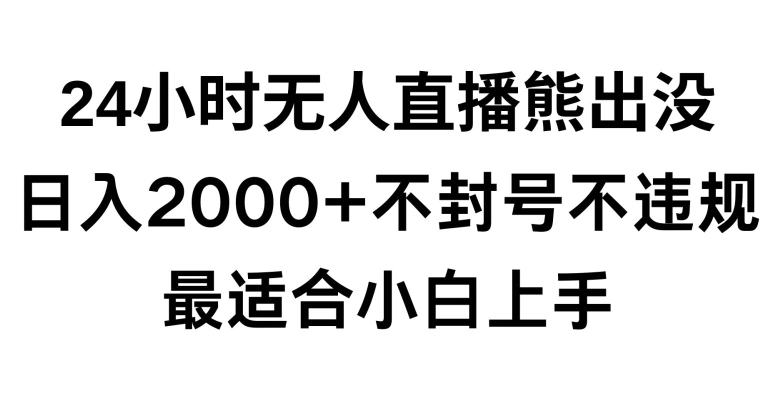 快手24小时无人直播熊出没，不封直播间，不违规，日入2000+，最适合小白上手，保姆式教学【揭秘】-第二象限