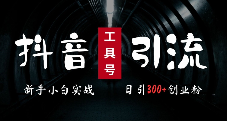 2024最新抖音工具号引流玩法，高效日引300+创业粉，当天变现5k，小白也可成为实战高手-第二象限