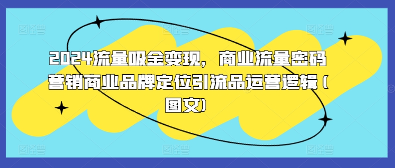 2024流量吸金变现，商业流量密码营销商业品牌定位引流品运营逻辑(图文)-第二象限