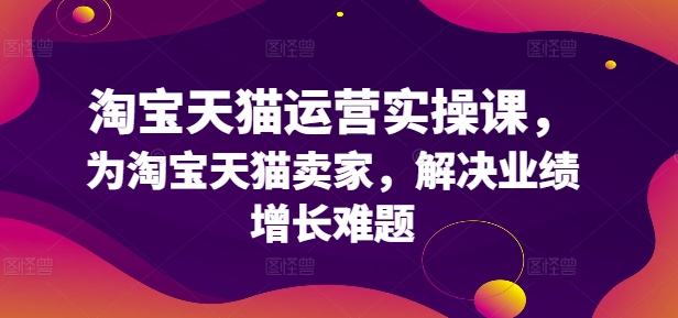 淘宝天猫运营实操课，为淘宝天猫卖家，解决业绩增长难题-第二象限