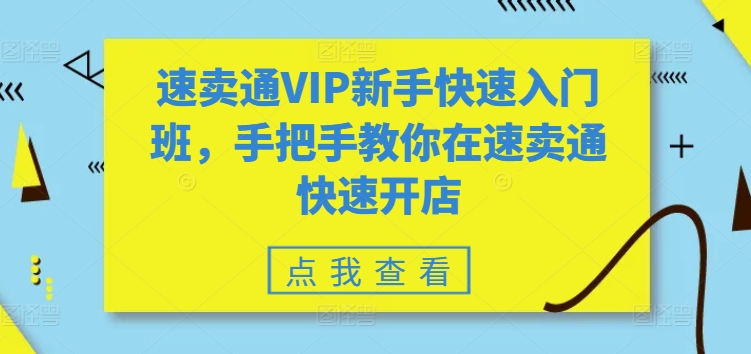 速卖通VIP新手快速入门班，手把手教你在速卖通快速开店-第二象限