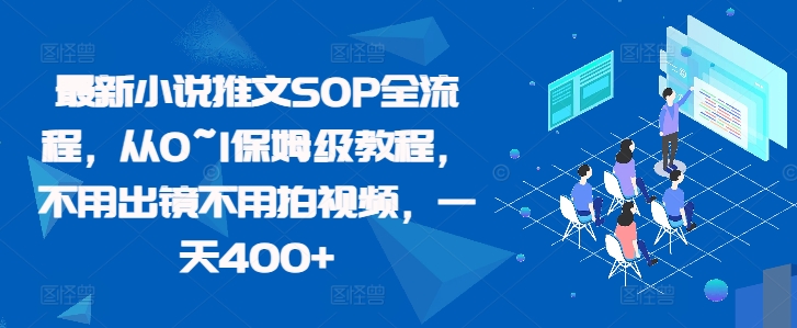 最新小说推文SOP全流程，从0~1保姆级教程，不用出镜不用拍视频，一天400+-第二象限