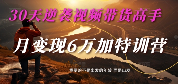 30天逆袭视频带货高手，单月变现6万加特训营-麦子甜-第二象限