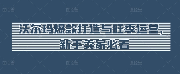 沃尔玛爆款打造与旺季运营，新手卖家必看-第二象限