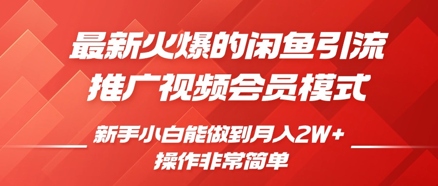 闲鱼引流推广影视会员，0成本就可以操作，新手小白月入过W+【揭秘】-第二象限