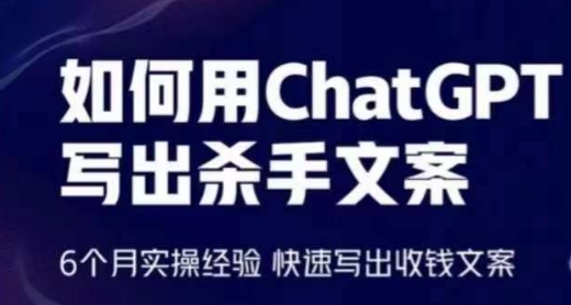 如何用ChatGPT写出杀手文案，6个月实操经验，快速写出收钱文案-第二象限