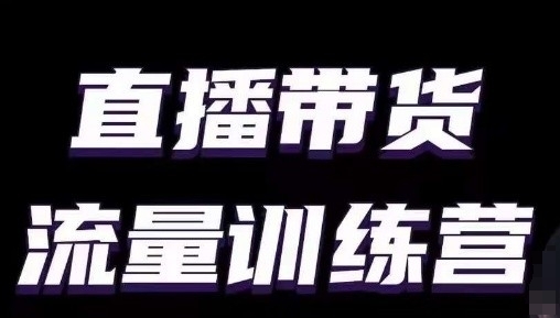 直播带货流量训练营，小白主播必学直播课-第二象限