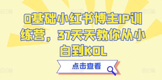 0基础小红书博主IP训练营，37天天教你从小白到KOL-第二象限