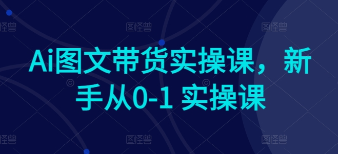 Ai图文带货实操课，新手从0-1 实操课-第二象限