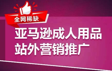 全网稀缺！亚马逊成人用品站外营销推广，​教你引爆站外流量，开启爆单模式-第二象限