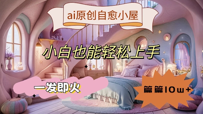 ai原创治愈小屋，小白也能轻松上手，一发即火，篇篇10w+【揭秘】-第二象限