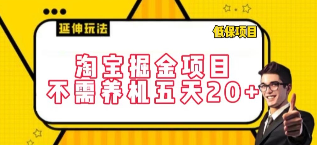 淘宝掘金项目，不需养机，五天20+，每天只需要花三四个小时【揭秘】-第二象限