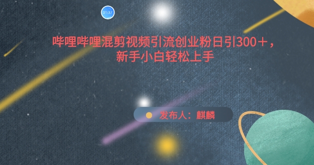 哔哩哔哩混剪视频引流创业粉日引300+，新手小白轻松上手【揭秘】-第二象限