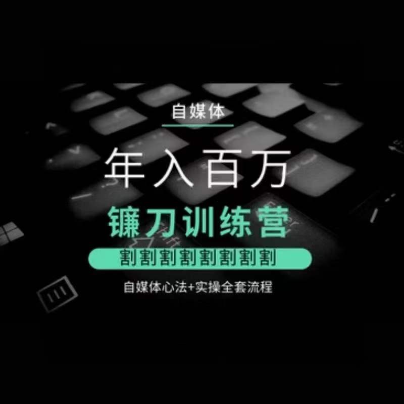 自媒体年入百万镰刀训练营，割割割割割割割割，自媒体心法+实操全套流程-第二象限