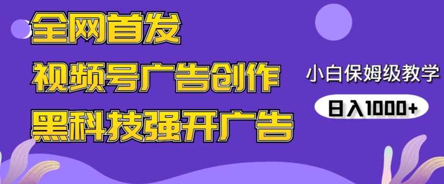 全网首发蝴蝶号广告创作，用AI做视频，黑科技强开广告，小白跟着做，日入1000+【揭秘】-第二象限