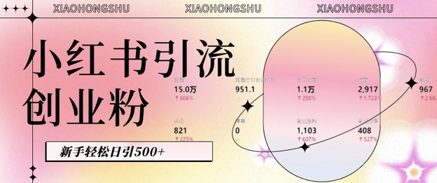 小红书私域引流无脑操作法：AI生成内容，粉丝自动转化，新手轻松日引500+创业粉-第二象限
