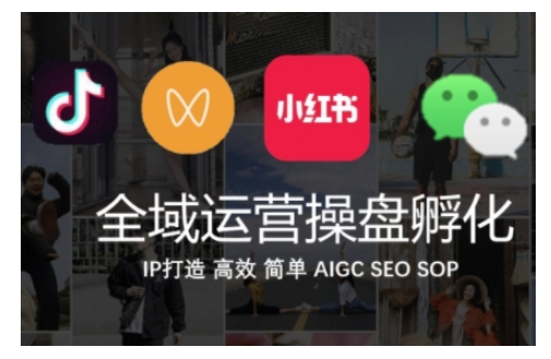 全域运营操盘(抖音+私域+小红书)，IP打造高效简单-第二象限