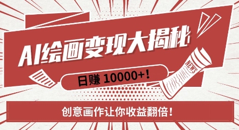 AI梦境绘画致富秘籍，复制粘贴，新手也能快速掌握，创意画作让你收益翻倍-第二象限