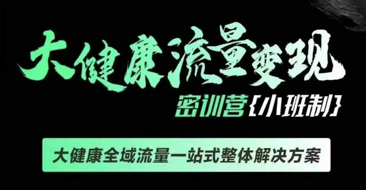 千万级大健康变现课线下课，大健康全域流量一站式整体解决方案-第二象限