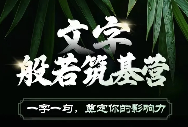 文字般若筑基营，用文字打造自己的影响力，写好文案 写出影响力 写出吸金力-第二象限