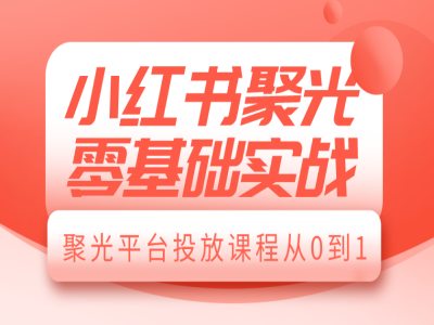 小红书聚光零基础实战，聚光平台投放课程从0到1-第二象限