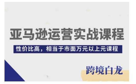 亚马逊运营实战课程，亚马逊从入门到精通，性价比高，相当于市面万元以上元课程-第二象限
